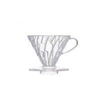 şeffaf dripper, v60 dripper, şeffaf, hario, plastik dripper, şeffaf kahve demleme ekipmanı